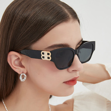 跨境女士小框方形太阳镜欧美复古B家个性墨镜sunglasses5445