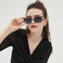 新款时尚潮流欧美跨境猫眼太阳眼镜男女士ins凹造型墨镜5441图