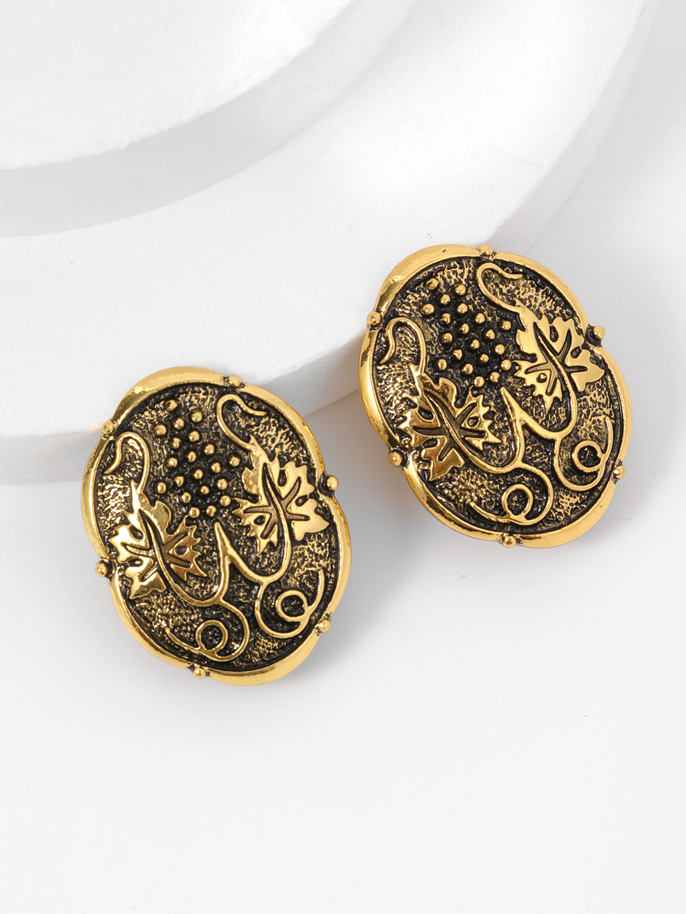 中古耳环/复古时尚/个性/欧美/宫廷风耳钉产品图