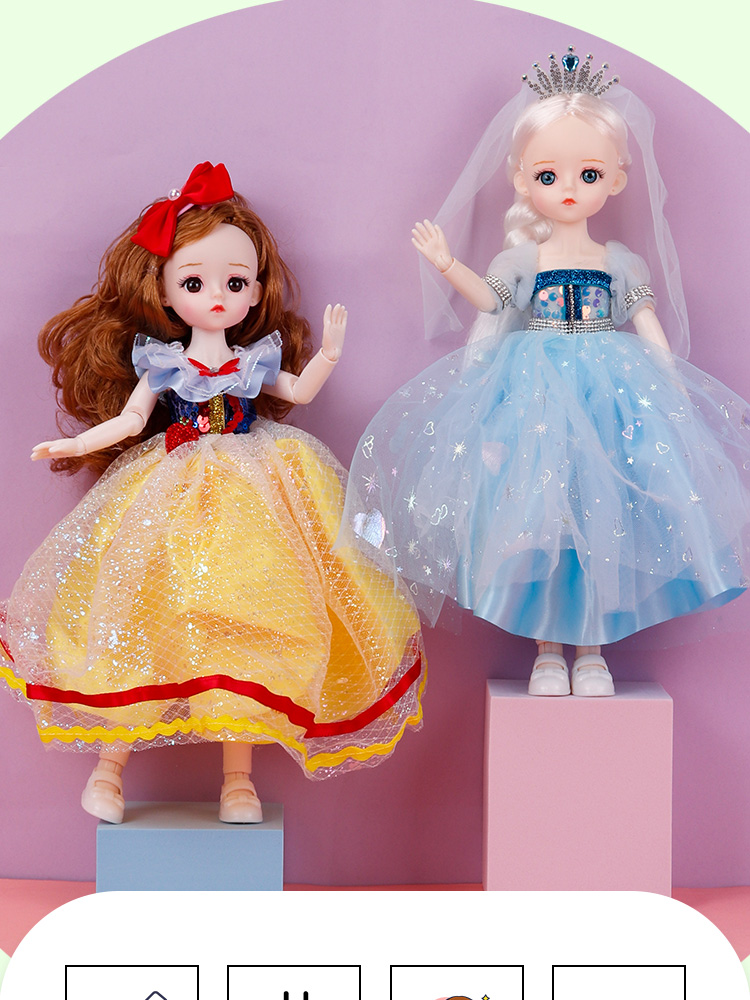 30cm洋娃娃6分BJD公主人偶关节可动女孩玩具白雪公主娃娃儿童礼物详情2