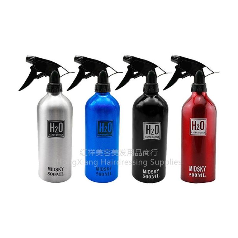 500ML美发喷水壶理发店专用喷壶铝合金喷壶喷雾器 手压式喷雾瓶