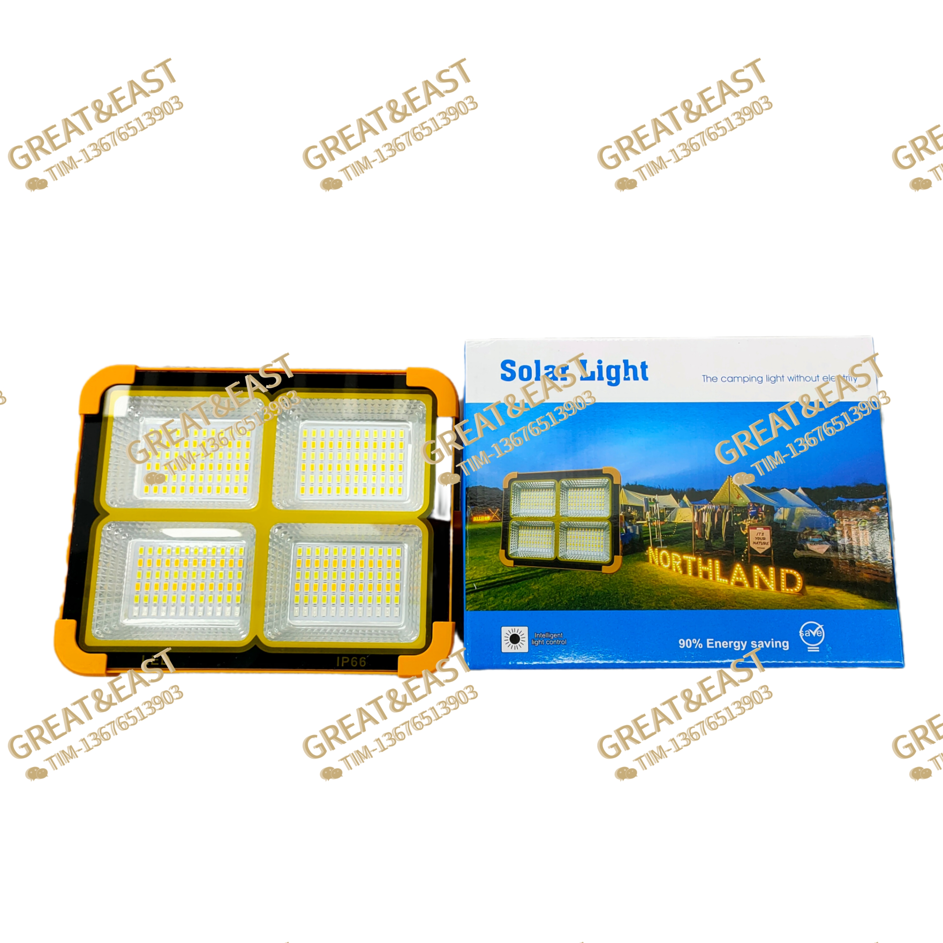 Nuevos productos de energía luz Solar D18 four grid handllight