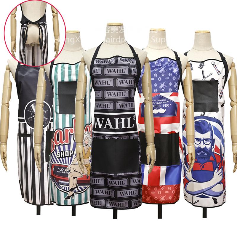 Barber apron Hair salon Dye polyester cape anti-static pattern dye hair salon waterproof hair supplies