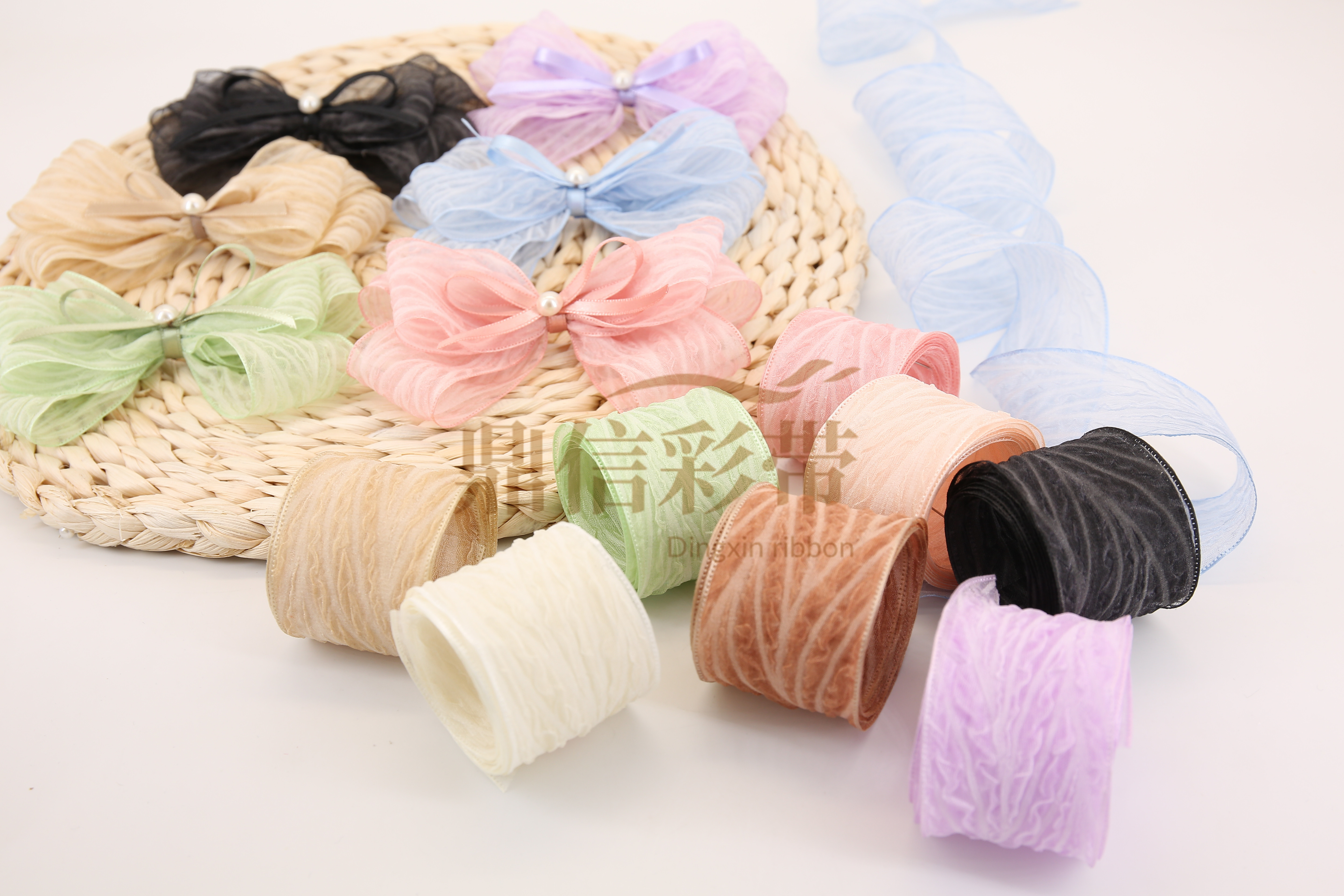 Ding Xin Ribbon 4Cm 100 Yards Twill Chiffon Diy Bow Style Cute Popularity Fashion Clothing Accessories Item Picture