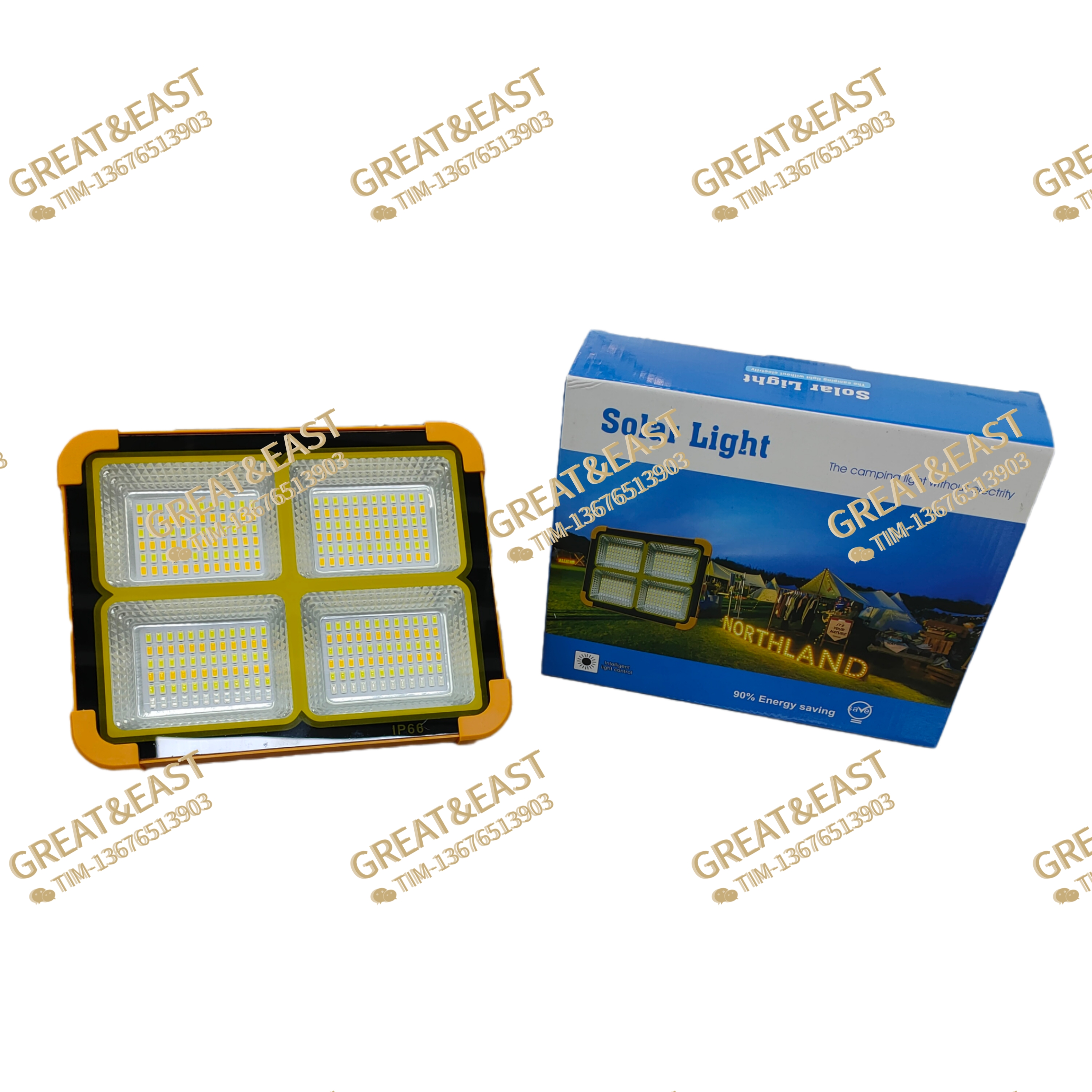 Nuevos productos de energía luz Solar D18 four grid handllight Application Scenario