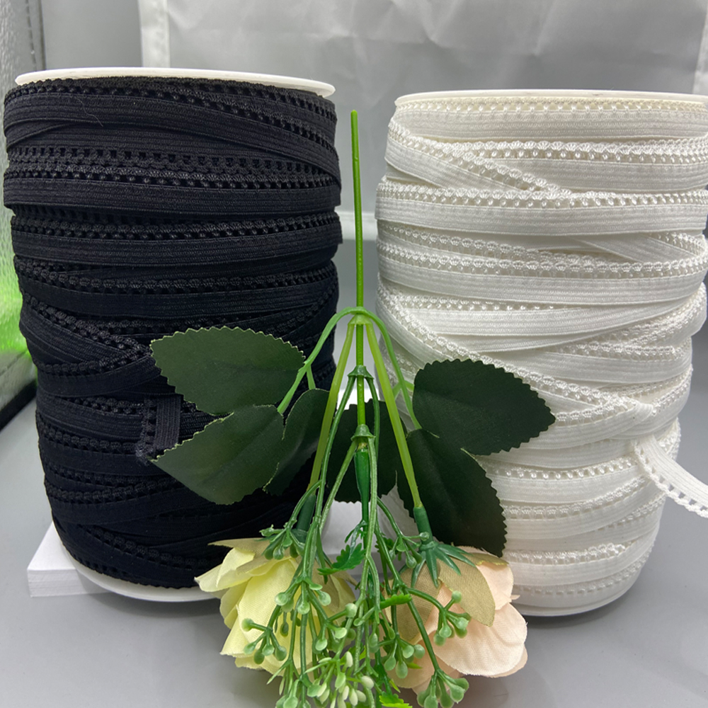 DIY手工饰品辅料/服饰专用带/光丝带 针机松紧带/黑白现货 服装辅料/弹力织带 厂家产品图