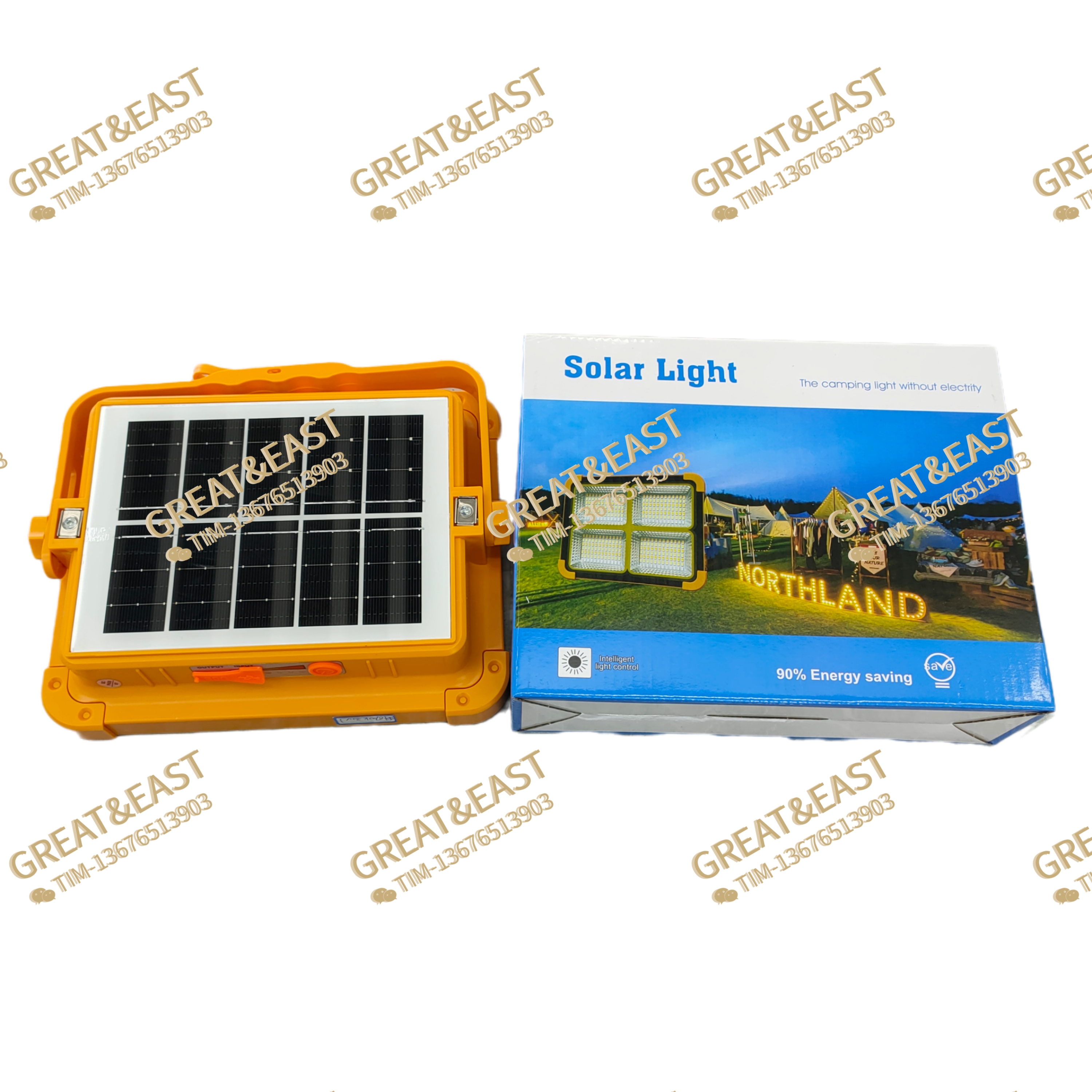 Nuevos productos de energía luz Solar D18 four grid handllight details Picture
