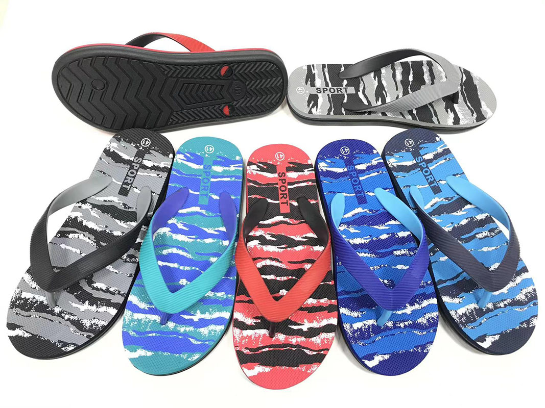 Custom-made factory for new summer PVC flip-flops, men's flip-flops and casual beach shoes for foreign trade details Picture