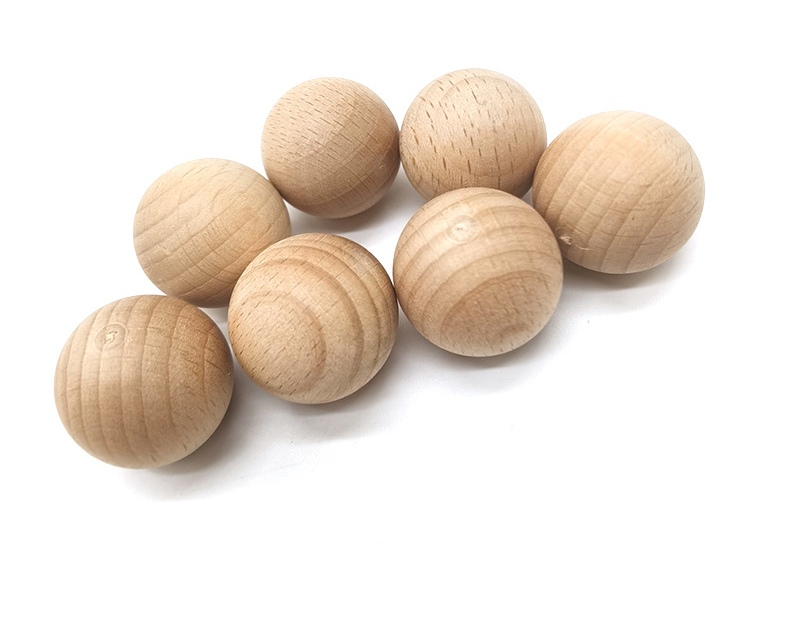Jiehao Manufacturers Supply Wood Ball Wood Ball Wood Beads Supply Wood Ball Loose Wood Beads Solid Wood Balls Item Picture