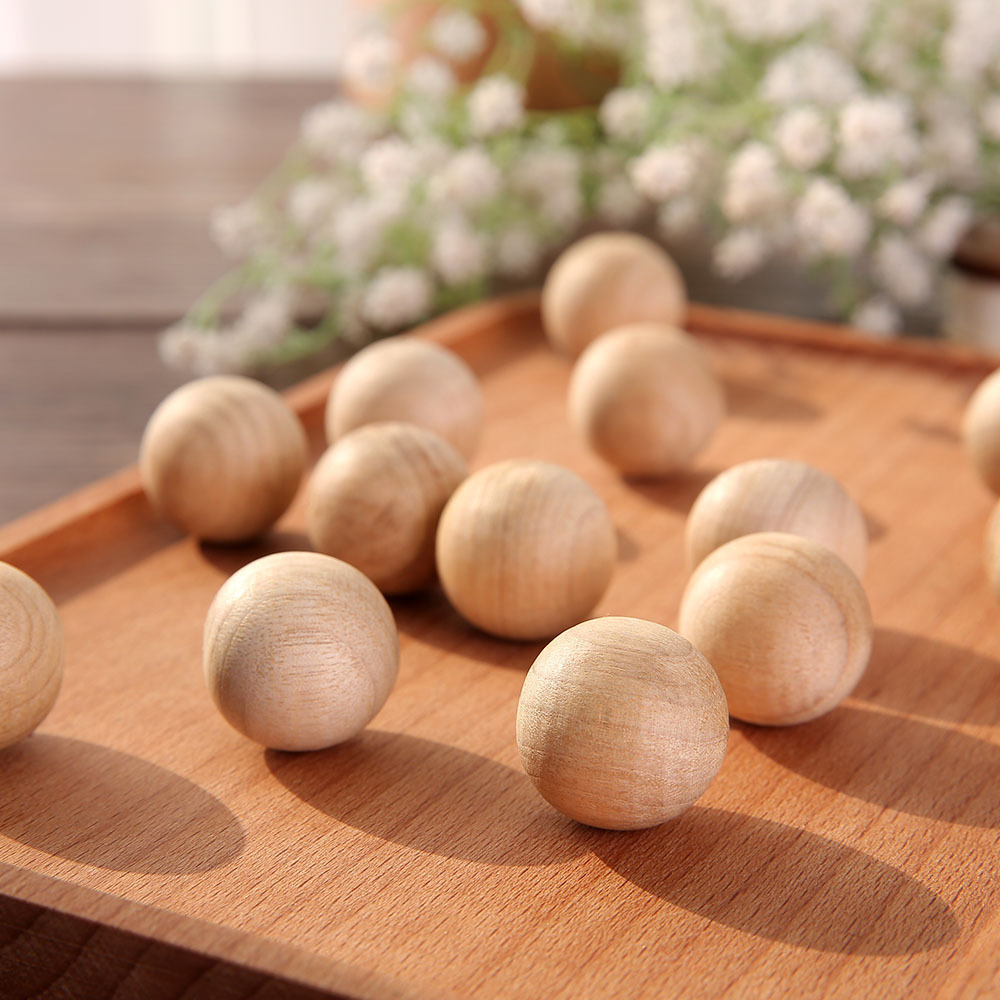 Jiehao Manufacturers Supply Wood Ball Wood Ball Wood Beads Supply Wood Ball Loose Wood Beads Solid Wood Balls