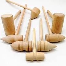 木质小木锤子迷你儿童平头木槌防摔玩具创意diy抓周圆头木凿木槽