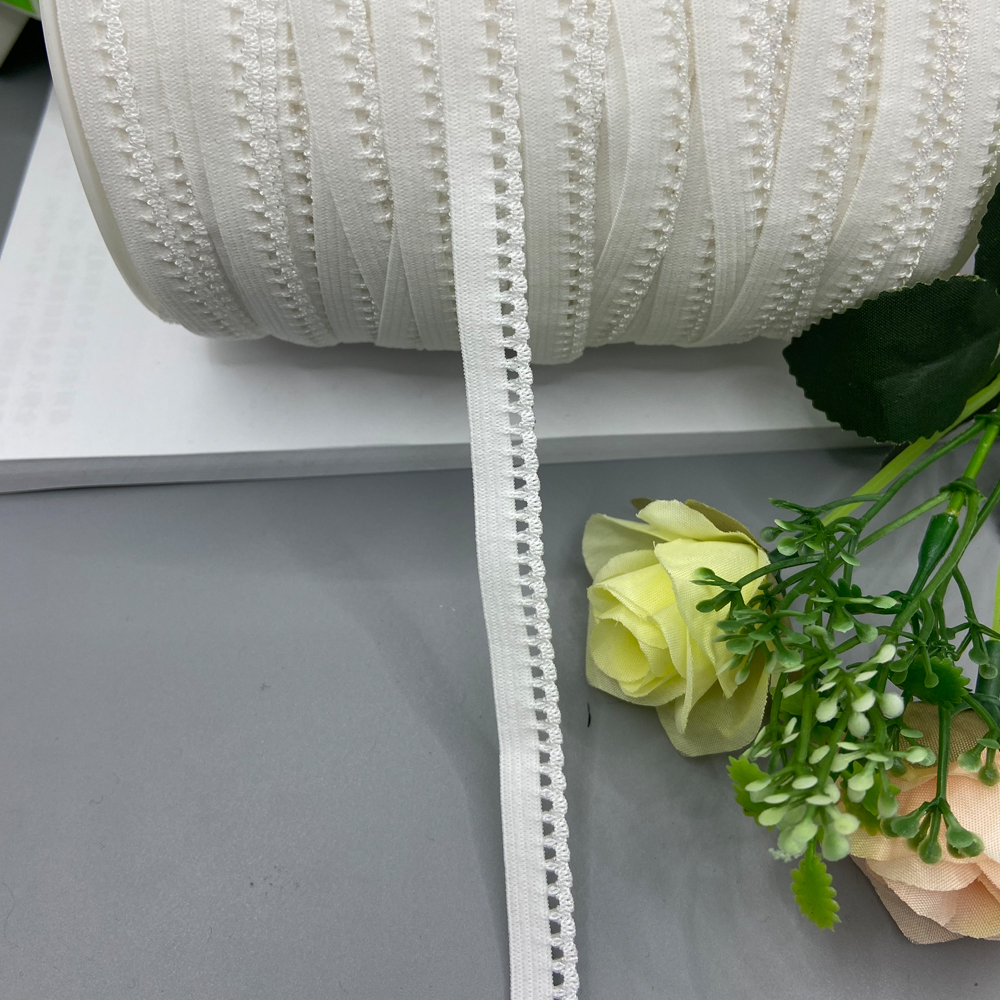 DIY手工饰品辅料/服饰专用带/光丝带 针机松紧带/黑白现货 服装辅料/弹力织带 厂家白底实物图