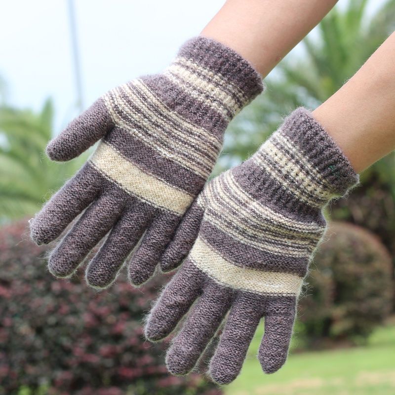 Classic and fashionable best-selling knitted fleece gloves, warm knitted gloves 5 Specification image