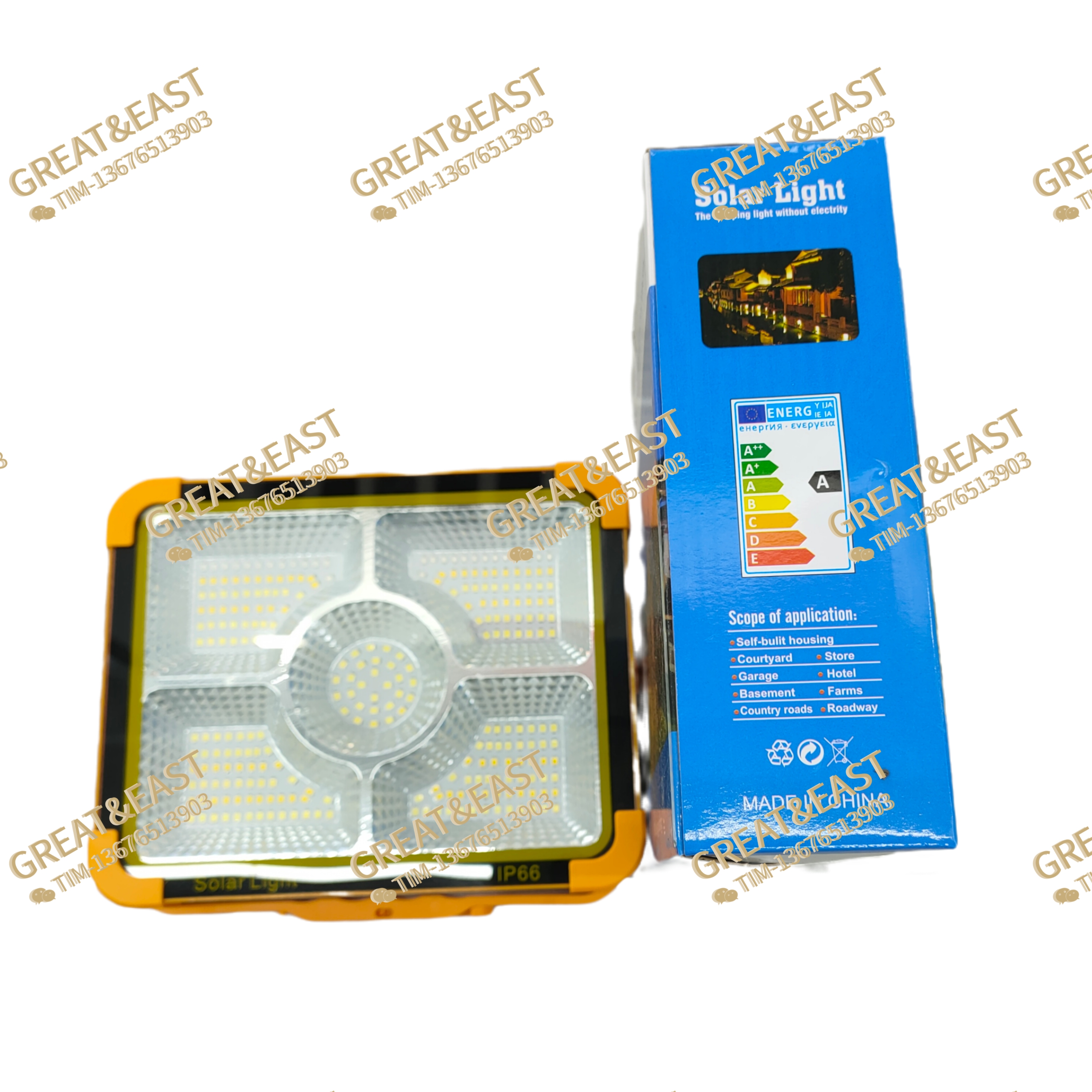 Nuevos productos de energía luz Solar D18 5 grid handllight Application Scenario