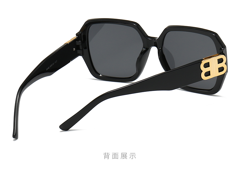 跨境女士大框方形太阳镜欧美复古B家个性墨镜sunglasses5446详情7