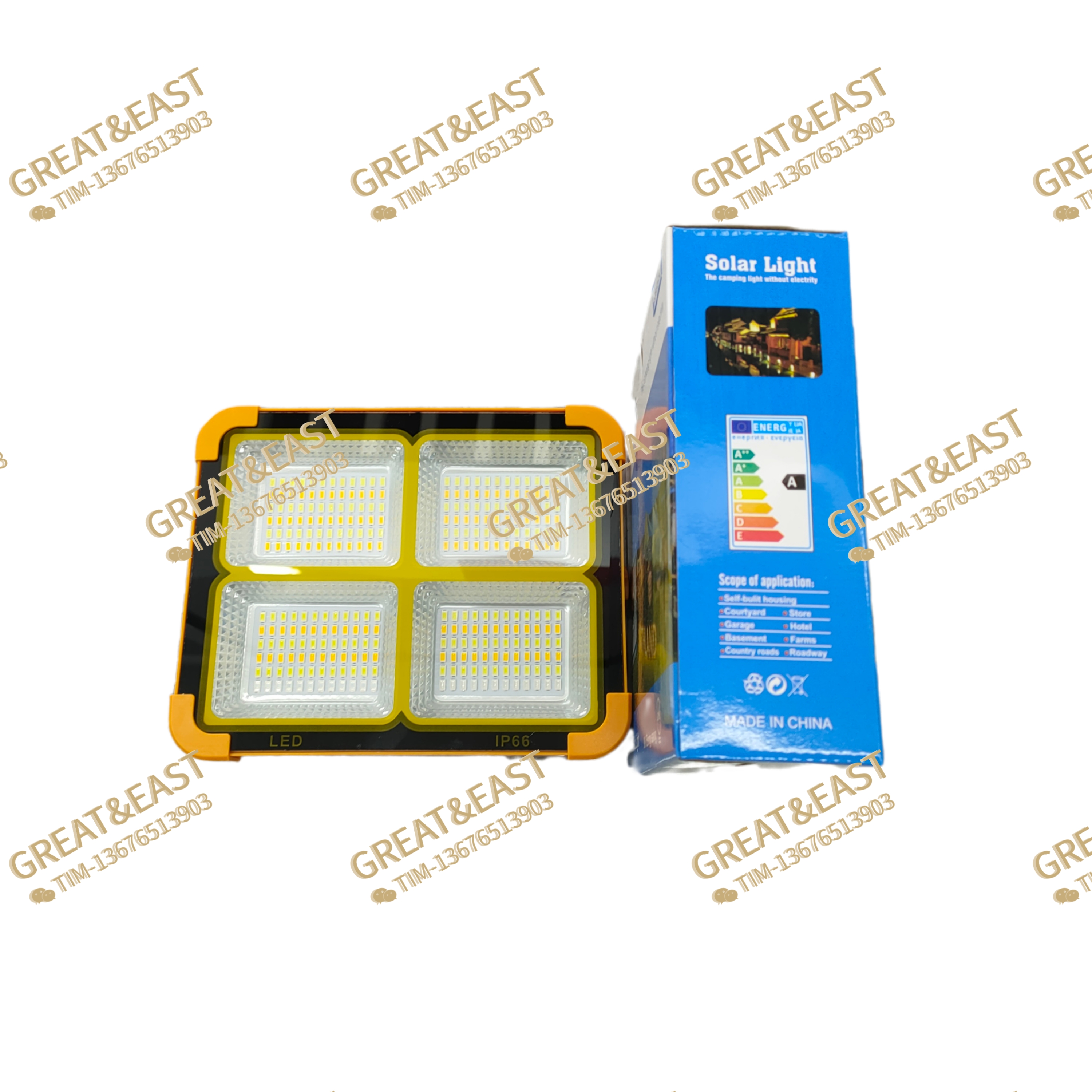 Nuevos productos de energía luz Solar D18 four grid handllight Item Picture