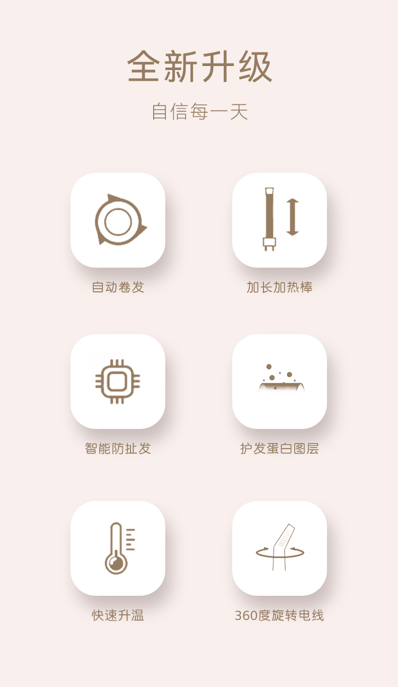 跨境厂家直供科美/KEMEI跨境自动卷发棒陶瓷植物蛋白发热棒护发智能防扯卷发器KM-1879详情2