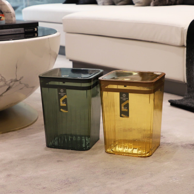 The X111-2751PET transparent trash can can be detachable by pressing open the lid and has an internal pressure ring. It is a large-capacity sanitary bucket for kitchens and living rooms detail image 5