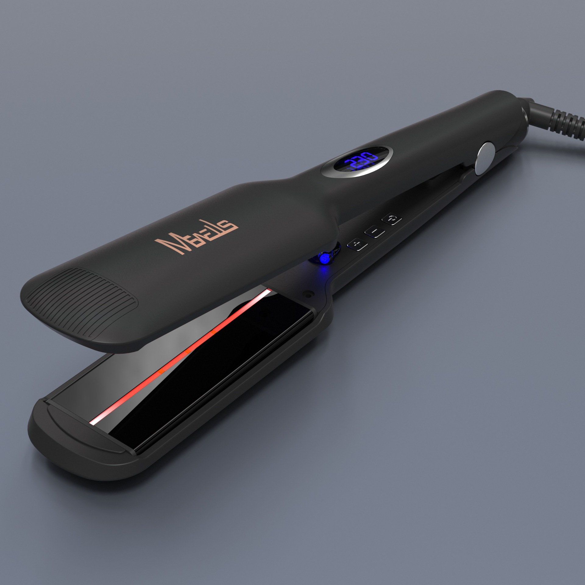 Mewells infrared hair straightener, 5CM wide heating plate, straightener clip, PTC negative ion straightener clip, LCD straightener pic 11