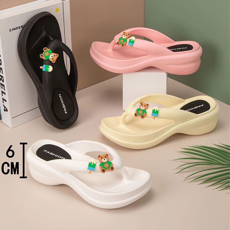 EVA flip-flops for women, summer anti-slip thick-soled flip-flops, fashionable and versatile, custom-made factory Item Picture