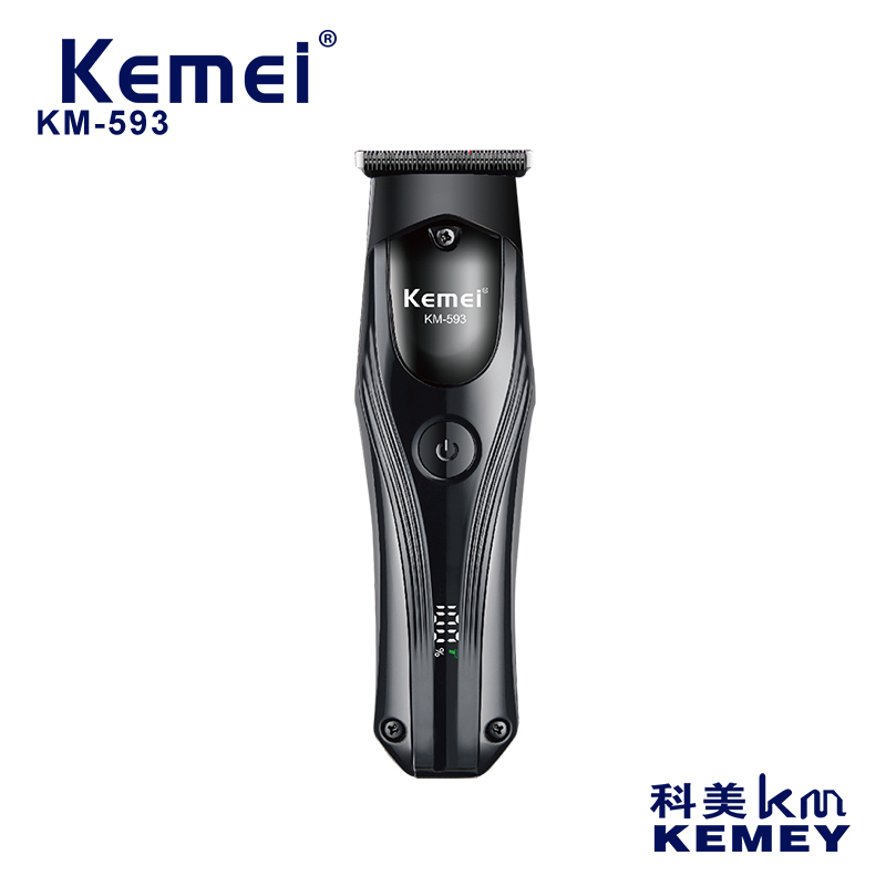 跨境厂家直供科美/KEMEI跨境轻巧便携电推子电推剪新款家用液晶数显推剪理发器KM-593