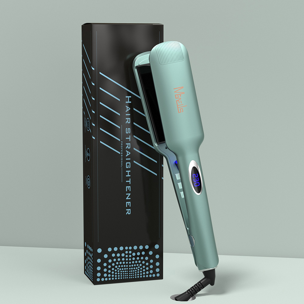 Mewells infrared hair straightener, 5CM wide heating plate, straightener clip, PTC negative ion straightener clip, LCD straightener details Picture