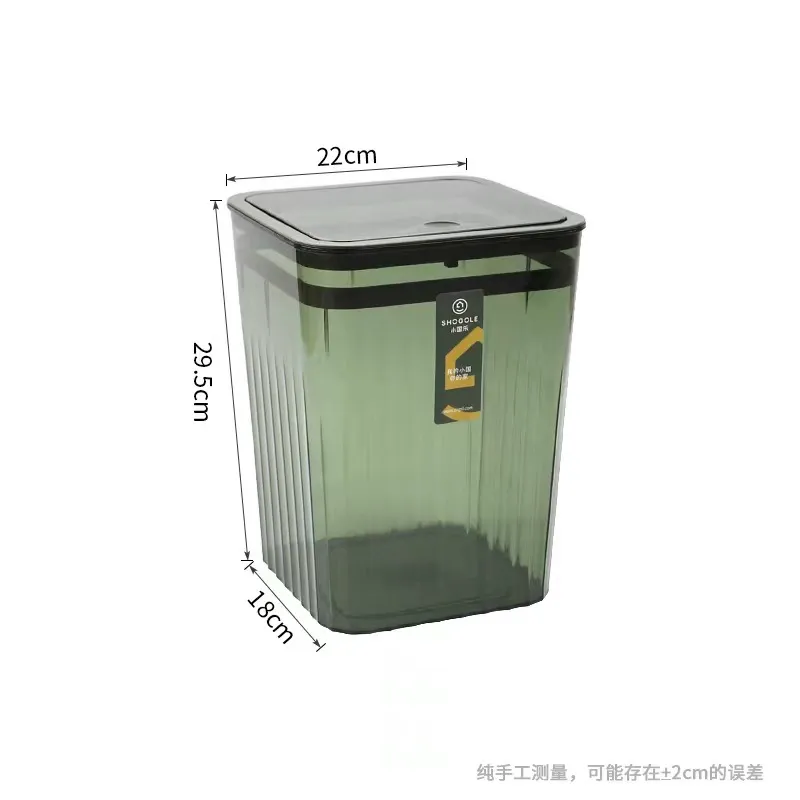 The X111-2751PET transparent trash can can be detachable by pressing open the lid and has an internal pressure ring. It is a large-capacity sanitary bucket for kitchens and living rooms detail image 7