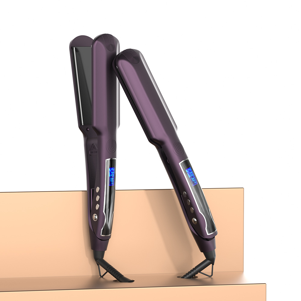 Mewells8895L Hair Straightener digital straightener clip for hair salon straightening power generation clip Cross-border 4.4cm hair straightener clip Item Picture