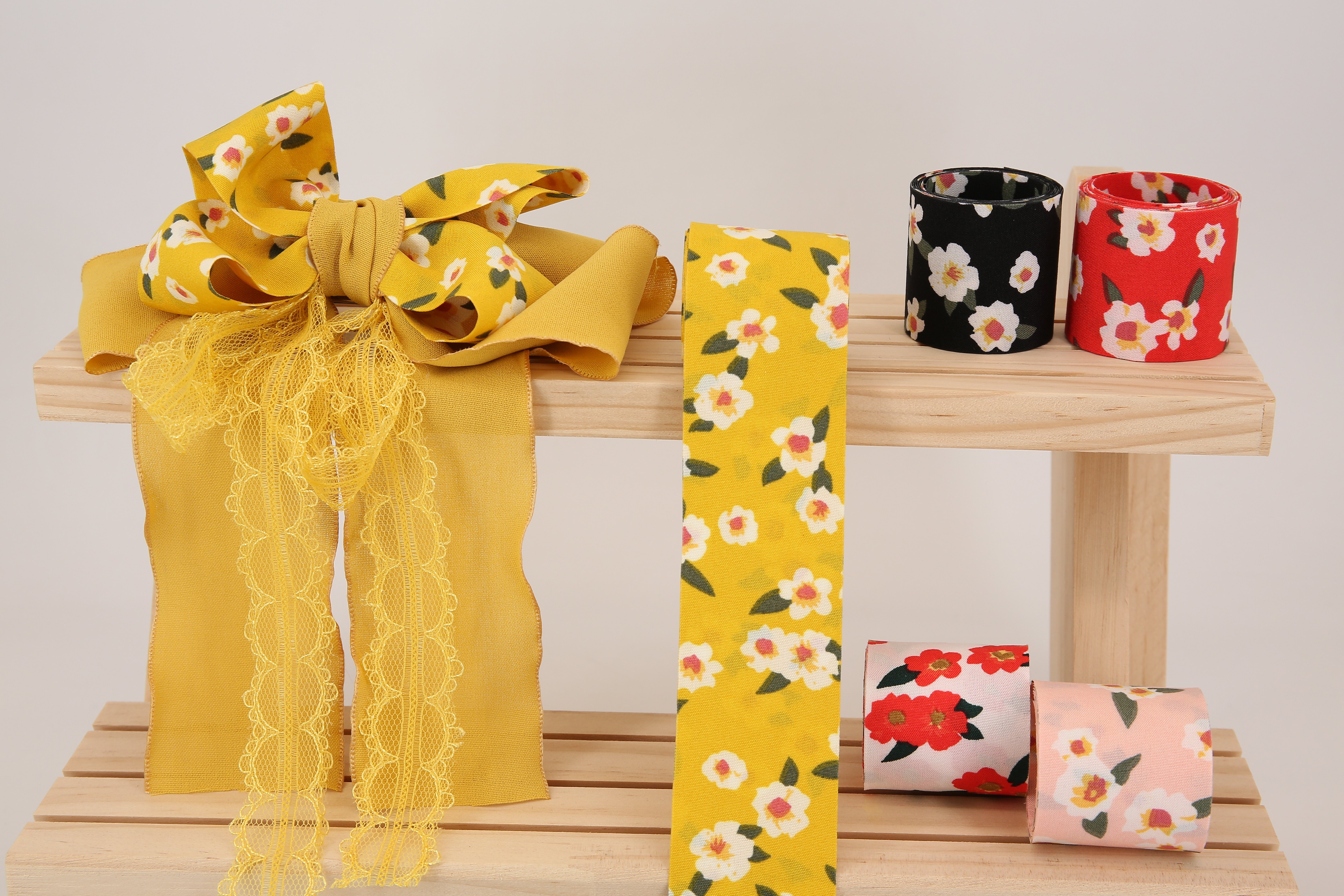 Dingxin Flower Belt 50 Yards Manufacturers Direct Woven Belt Diy Handmade Bow Clothing Accessories Specification drawing