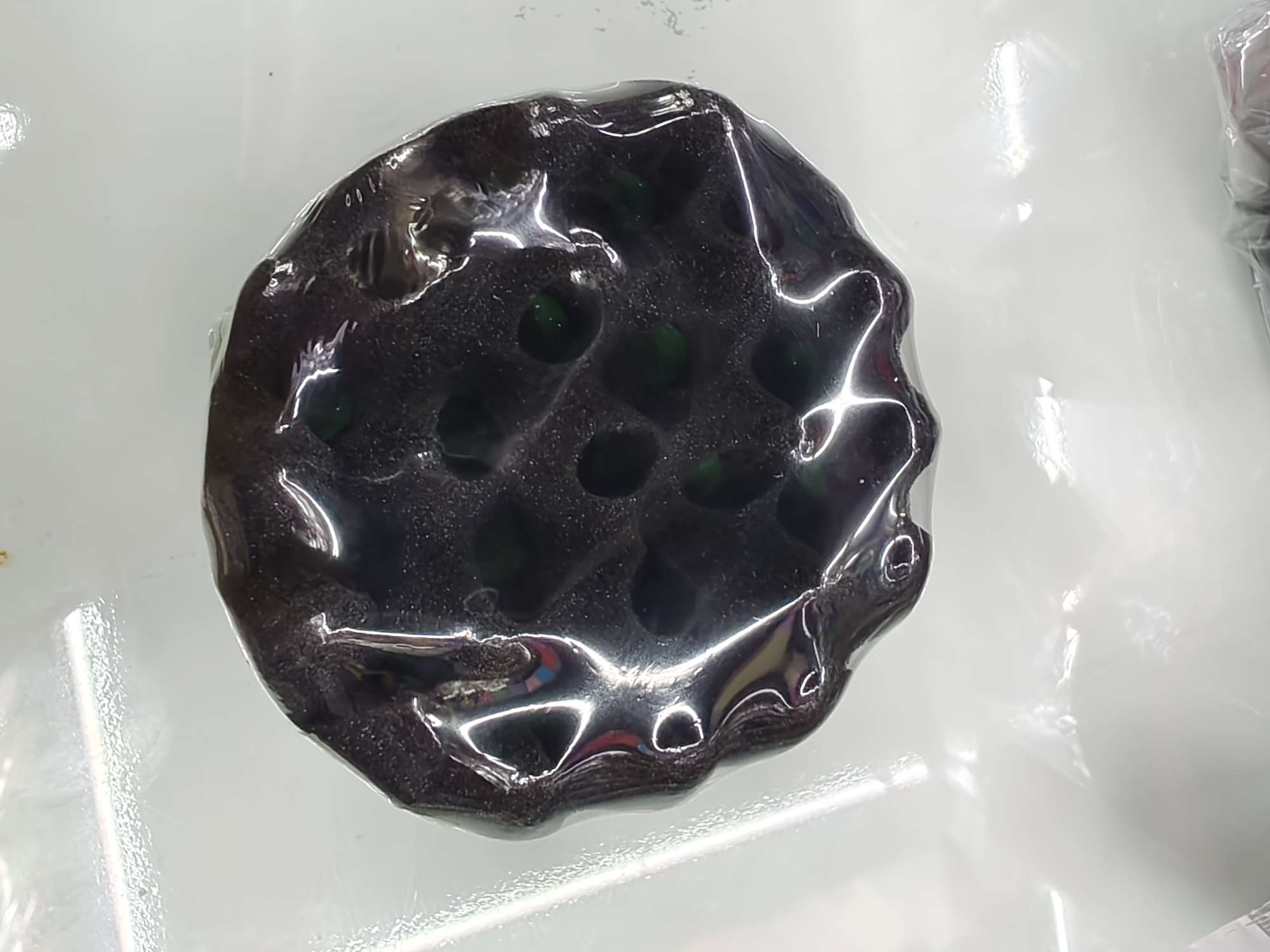 JSJ-8250# Round sponge, overseas porous curly hair sponge, oval hair crushing sponge brush, messy hair and short hair cleaning sponge manufacturer Specification image