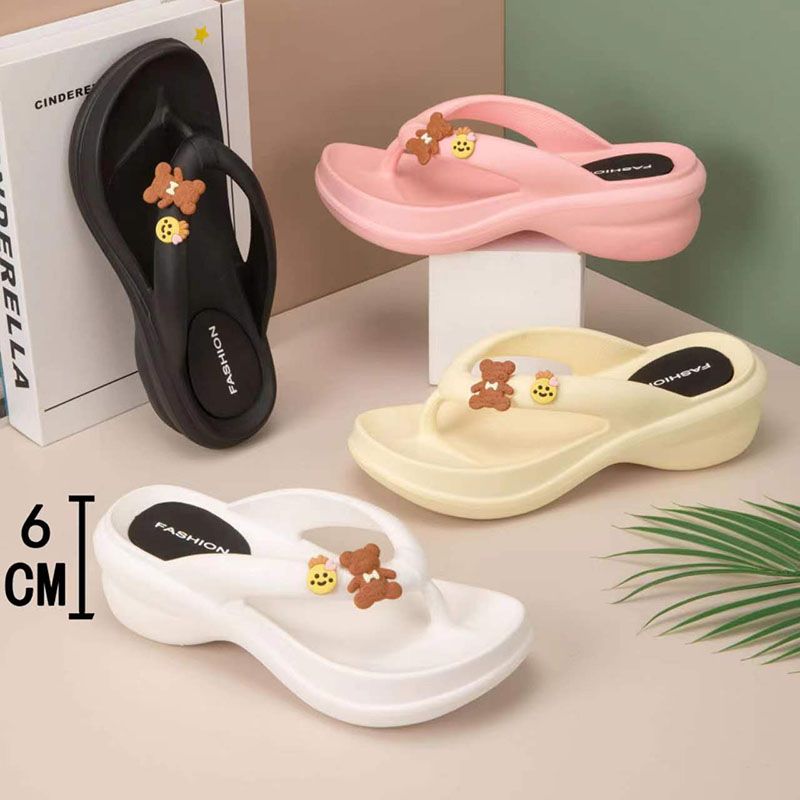 EVA flip-flops for women, summer anti-slip thick-soled flip-flops, fashionable and versatile, custom-made factory details Picture