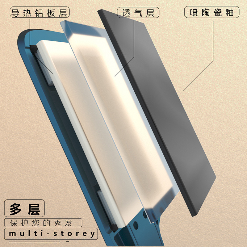 8601L Large screen LCD hair straightener, wide plate thin type hair straightener, Amazon cross-border electric straightener, plug-in electric straightener pic 4
