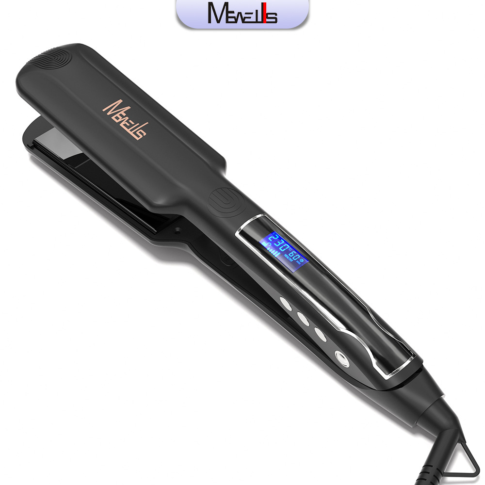 Mewells-8895L Vibrating Hair Straightener, ptc hair straightener plate, LCD digital straightener plate, Hair salon voluming plate pic 11
