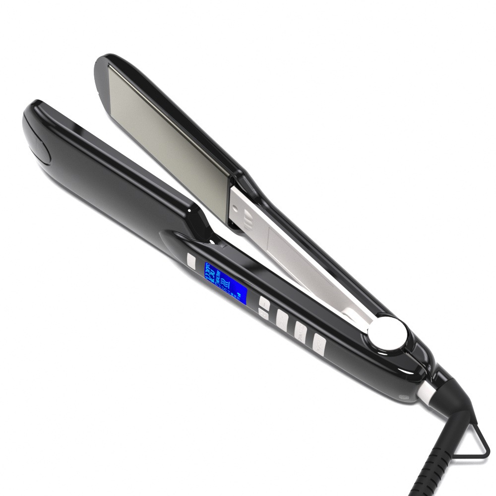 Mewells LCD display hair straightener 44mm wide hair straightener PTC/MCH straightener 866 electric straightener 250℃ Item Picture