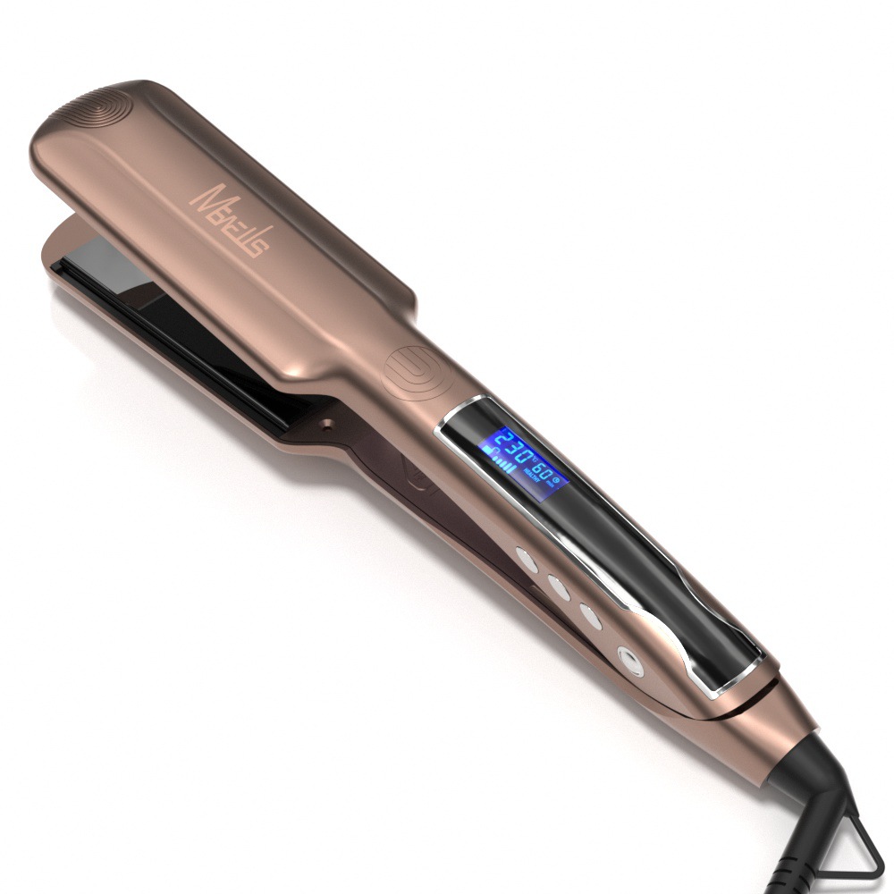 Mewells-8895L Vibrating Hair Straightener, ptc hair straightener plate, LCD digital straightener plate, Hair salon voluming plate pic 7