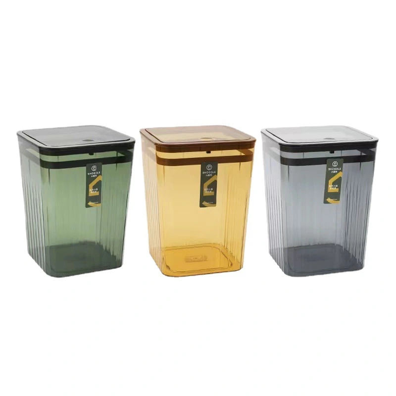 The X111-2751PET transparent trash can can be detachable by pressing open the lid and has an internal pressure ring. It is a large-capacity sanitary bucket for kitchens and living rooms detail image 4