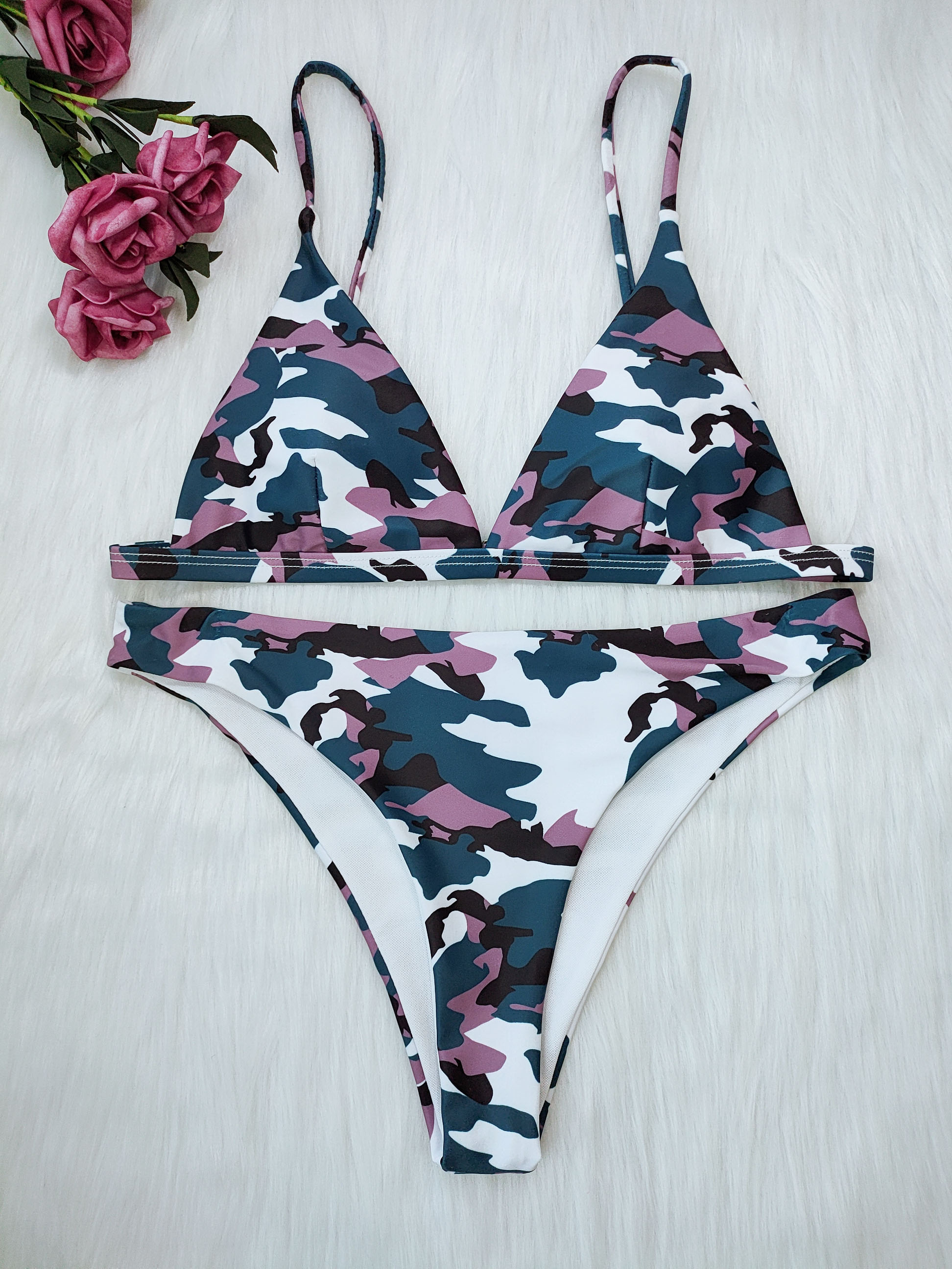 Factory direct sales Europe and America sexy fresh cute sweet bikini RG2021017BL
