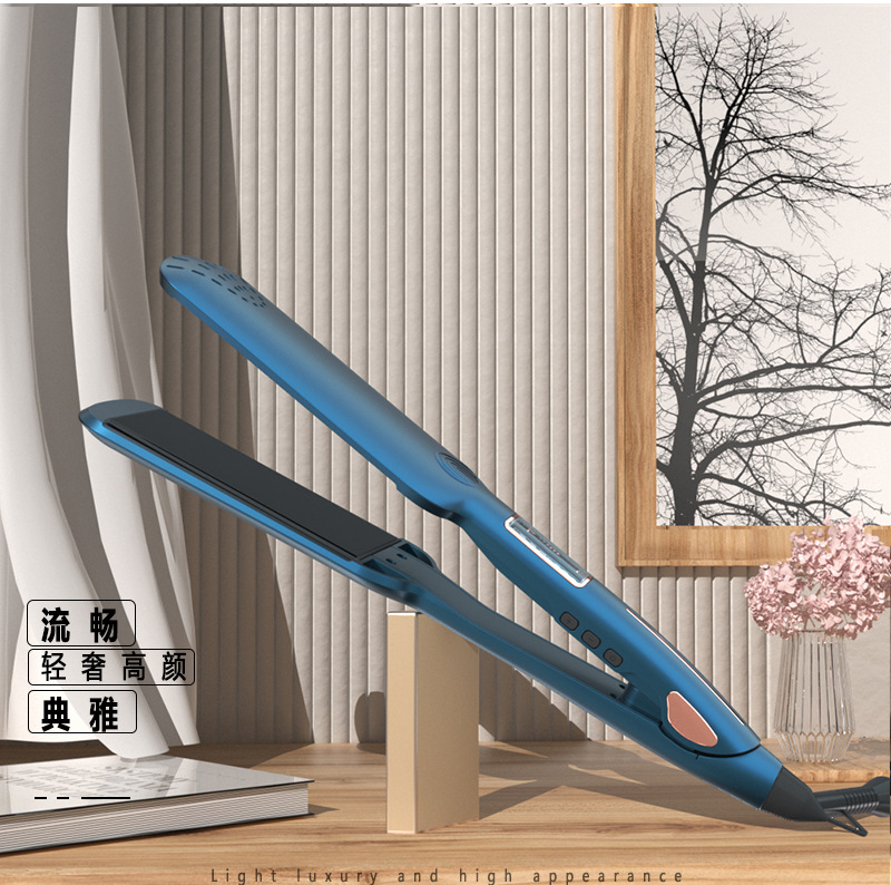 8601L Large screen LCD hair straightener, wide plate thin type hair straightener, Amazon cross-border electric straightener, plug-in electric straightener pic 7