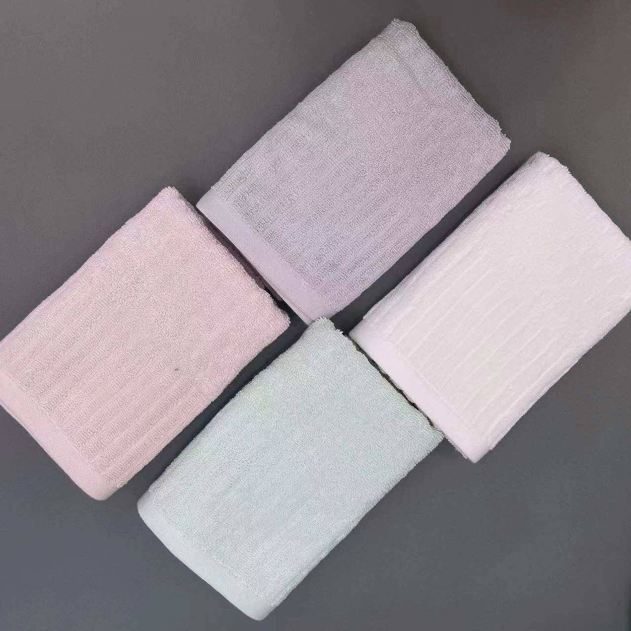 申朵竖点毛巾纯色缎档毛巾 家用毛巾 礼品毛巾