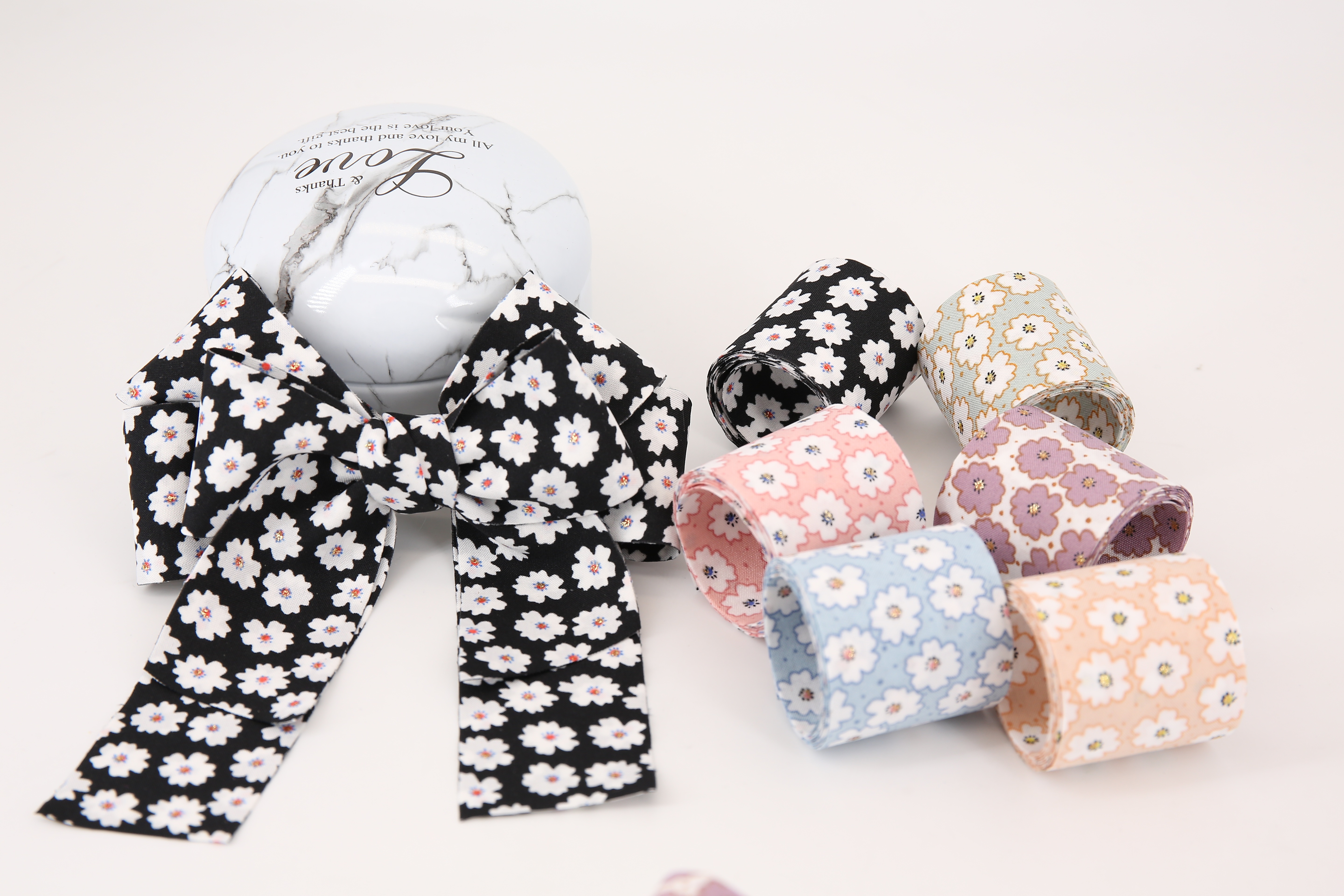 Dingxin Webbing 4Cm 50 Yards Green Onion Flower With Diy Bow Style Cute Popularity Fashion Clothing Accessories Application Scenario