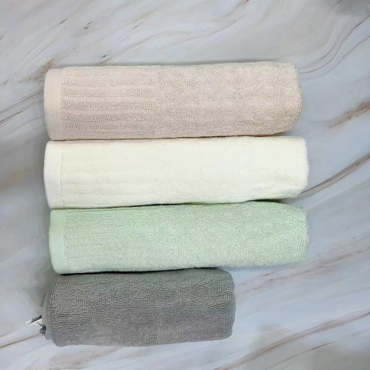 Shenduo vertical dot towels, solid color satin towels, household towels, gift towels details Picture