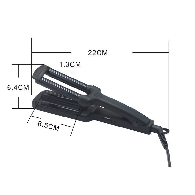 HZ-303 mini three-tube hair curler factory, egg curl hair curler manufacturer, selling hair curlers pic 1