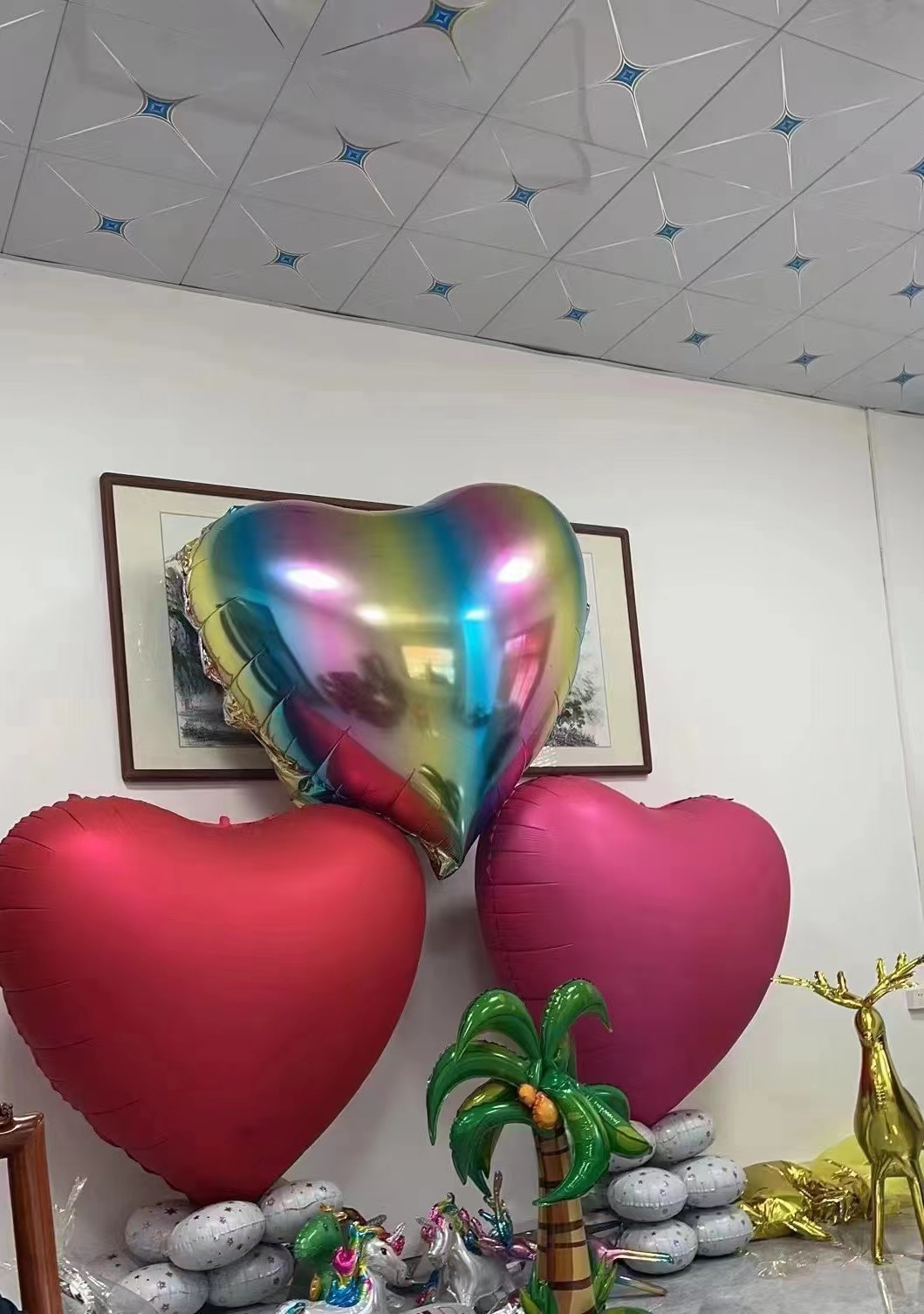 小红书同款超大爱心装饰求婚布置婚礼网红订婚巨型充气大气球道具详情1