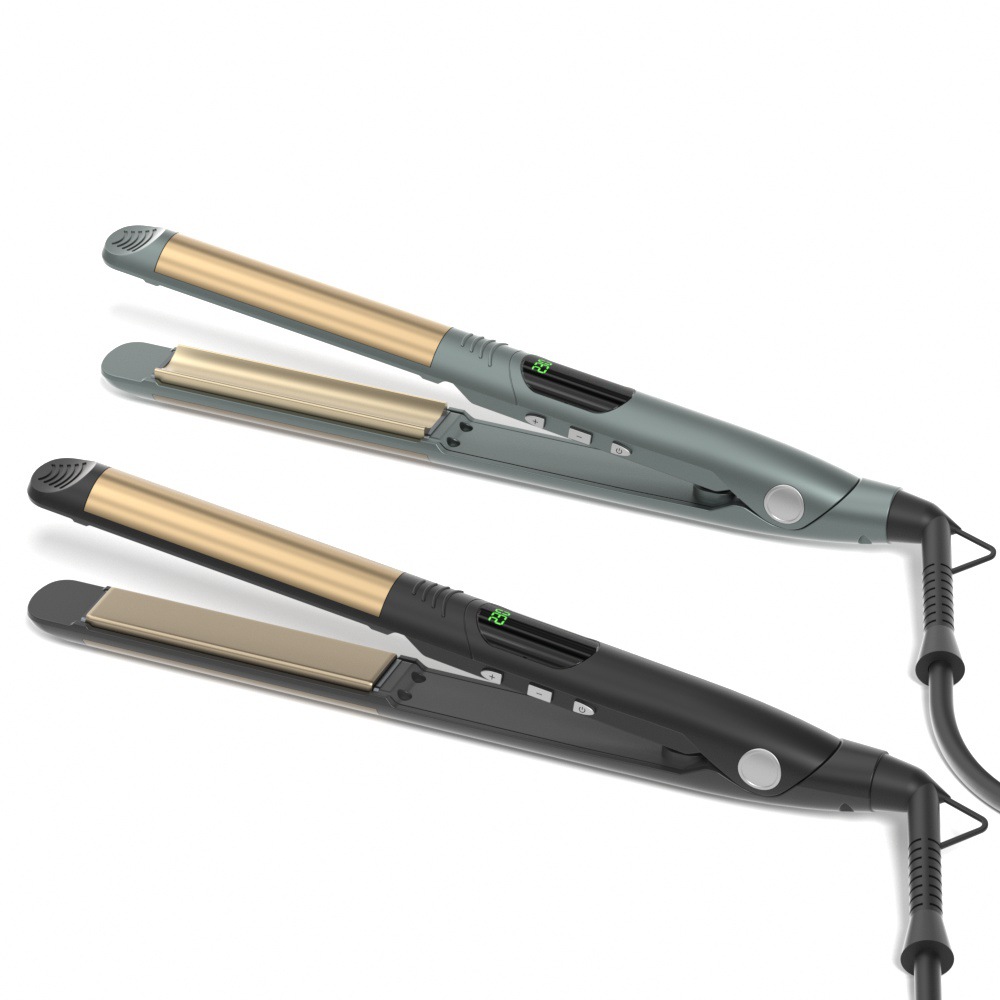 Mewells dual-purpose hair straightener, arc plate straightener, flat plate straightener, titanium plate straightener, temperature control Item Picture