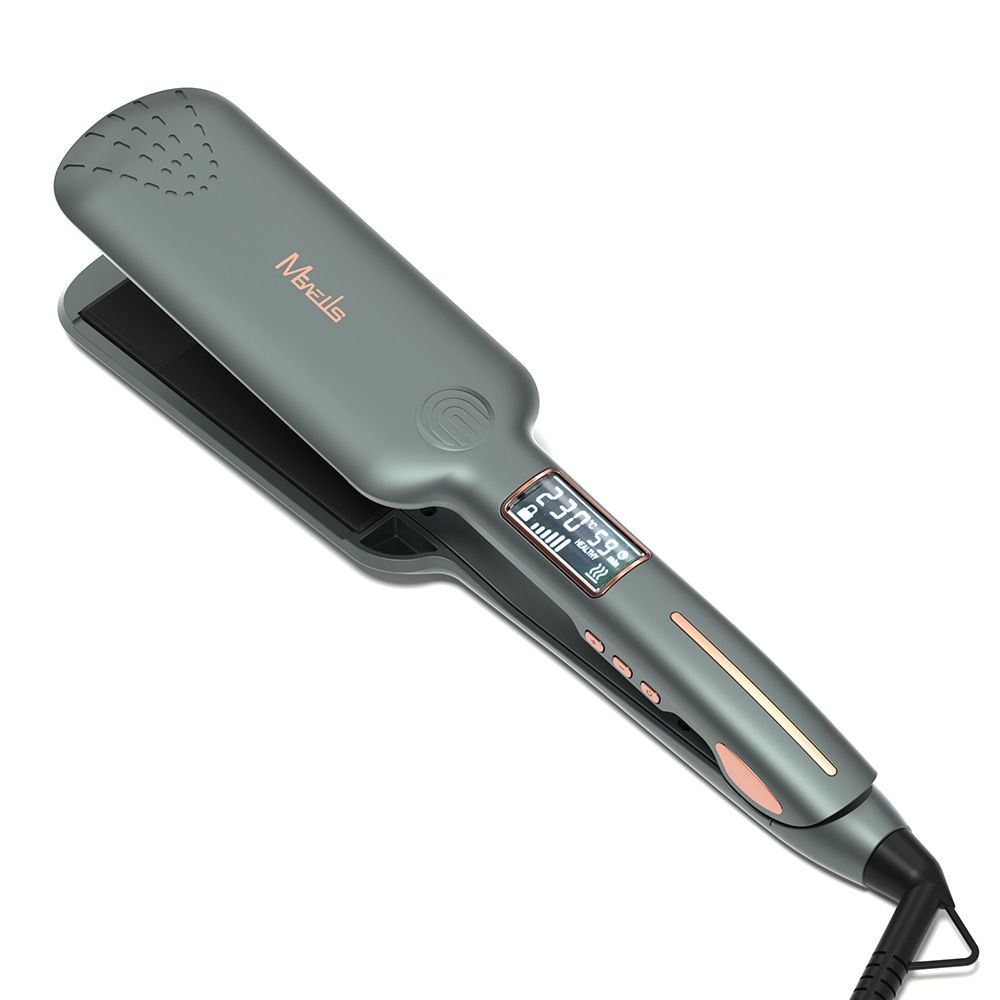 8601L Large screen LCD hair straightener, wide plate thin type hair straightener, Amazon cross-border electric straightener, plug-in electric straightener Item Picture