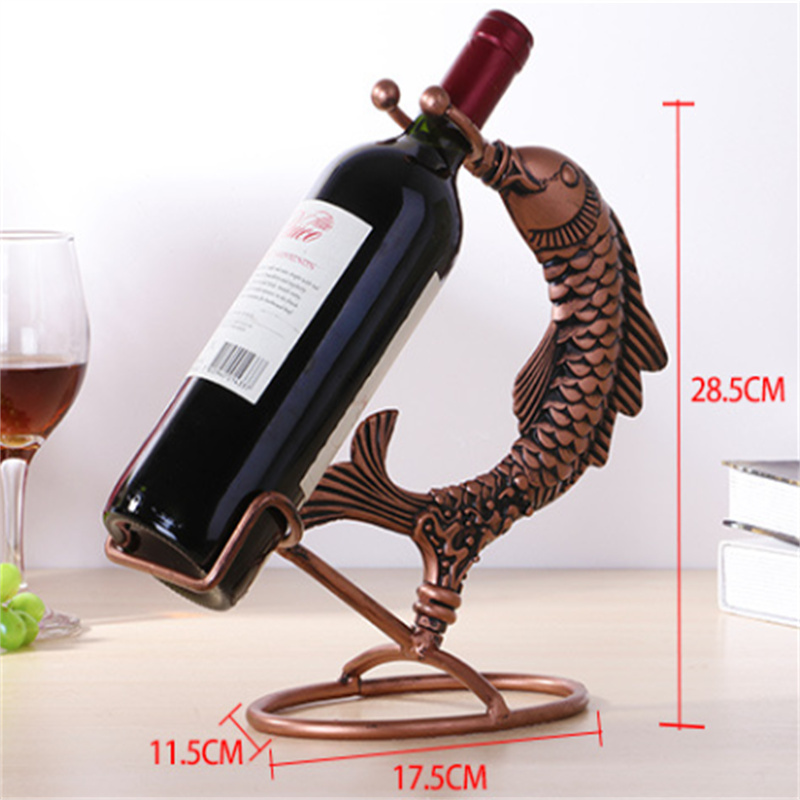 红酒架/鱼形酒架/桌面摆台/酒吧用品/酒店用品/葡萄酒架白底实物图