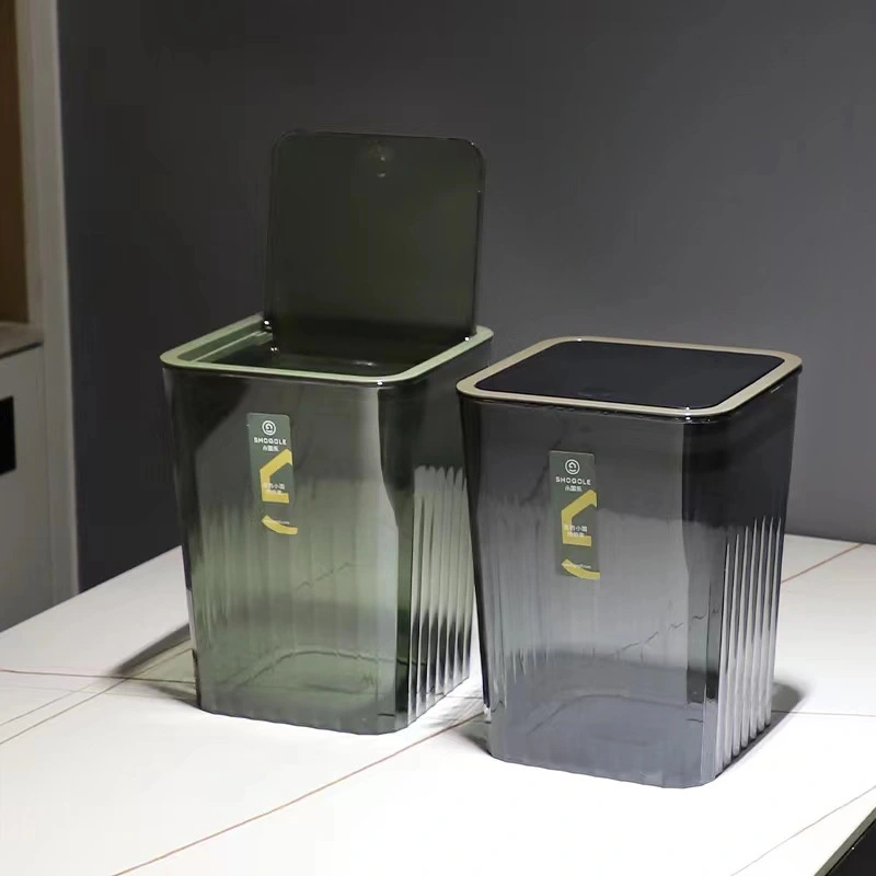 The X111-2751PET transparent trash can can be detachable by pressing open the lid and has an internal pressure ring. It is a large-capacity sanitary bucket for kitchens and living rooms detail image 6