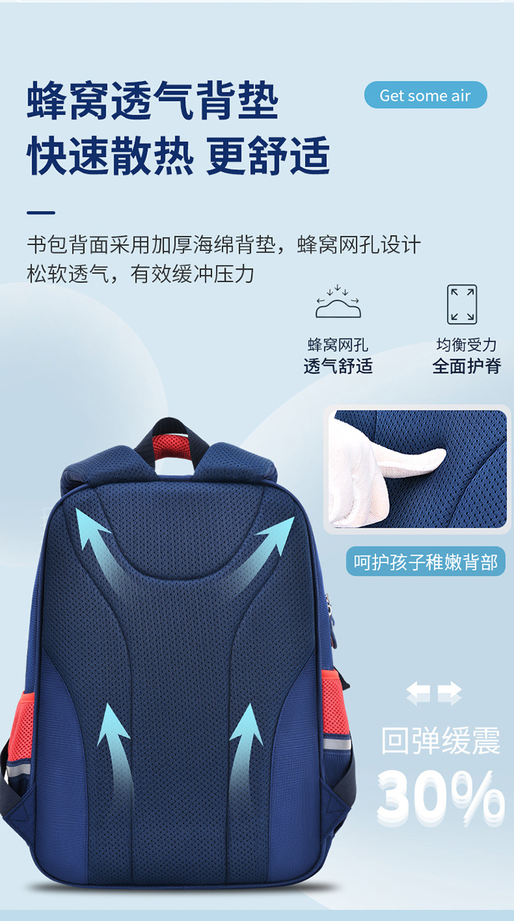 新款卡通男女童儿童书包护脊背包小学生双肩包LZJ-4566详情5