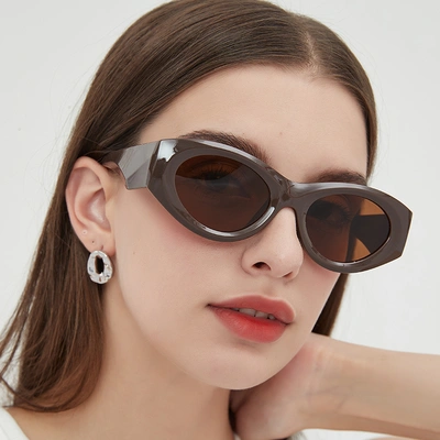 New Cat-Eye Sunglasses Network Red With The Same High-Grade Sense Of Women's Small Frame Fashion Sunscreen Sunglasses Male 5453