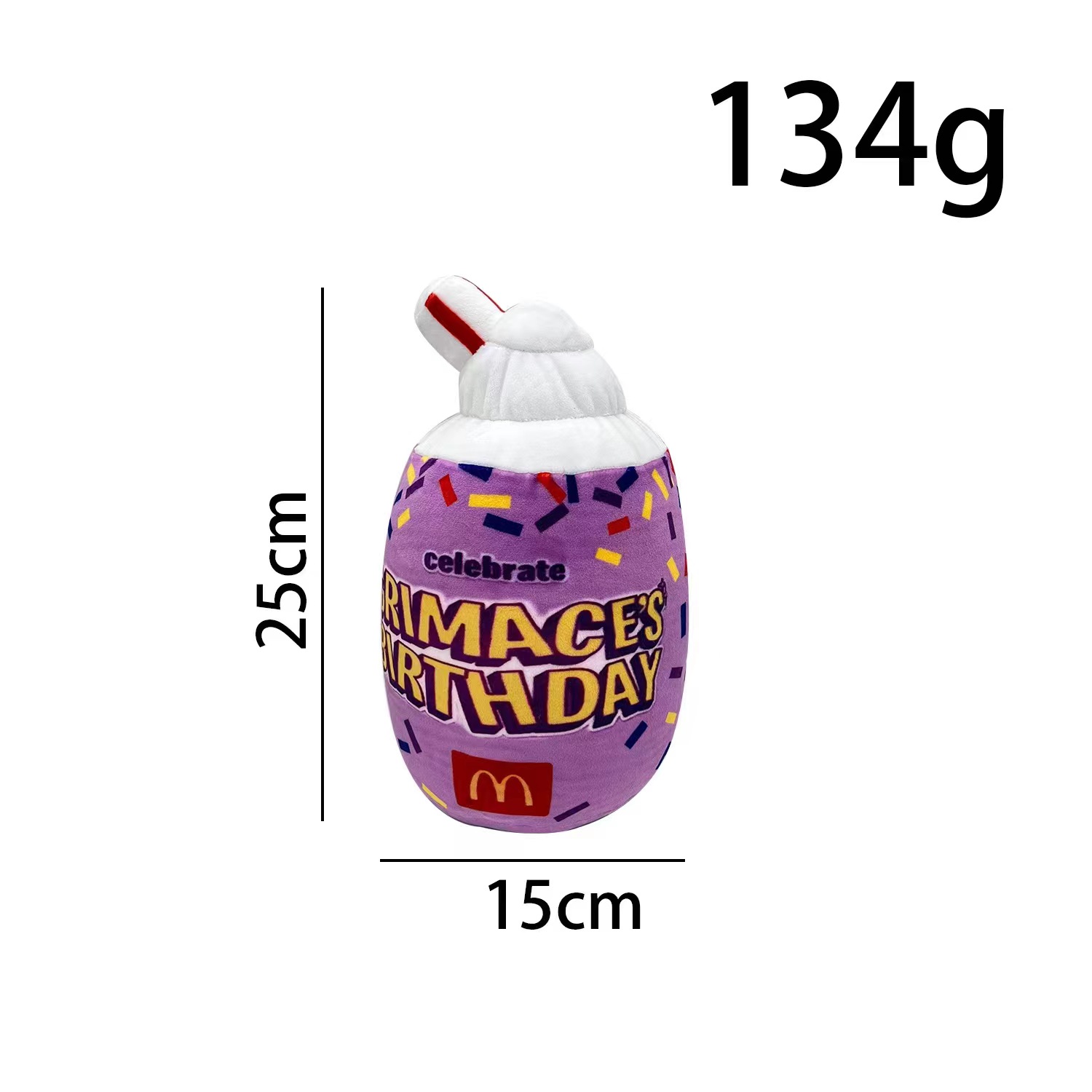 Cross-border new product GRIMACE Yellow Hat Plush Toy Doll Specification image